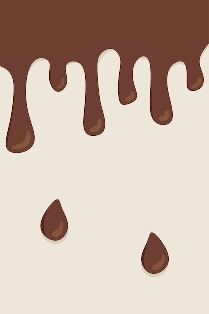 Vector un póster con goteos de chocolate.