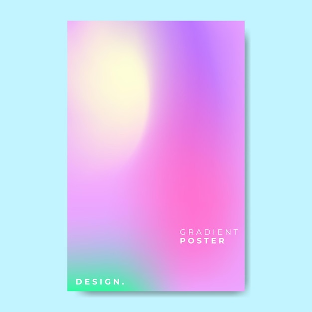 póster de gradiente abstracto con estilo moderno minimalista