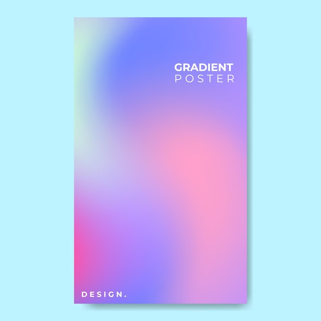 póster de gradiente abstracto con estilo moderno minimalista
