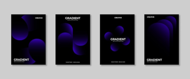 El póster de gradiente minimalista adecuado para la decoración de paredes cubre fondos y otros