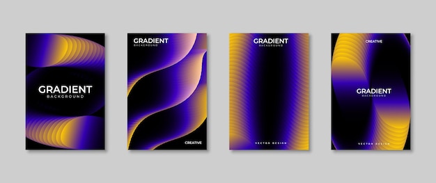 El póster de gradiente minimalista adecuado para la decoración de paredes cubre fondos y otros