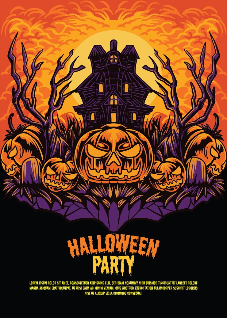 El póster de Halloween es editable.