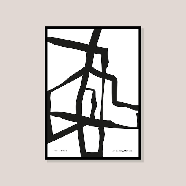 Póster de impresión de arte minimalista bohemio para su colección de arte mural y decoración de diseño de interiores