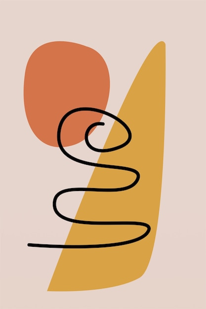 Póster imprimible de decoración de arte de pared de mediados de siglo