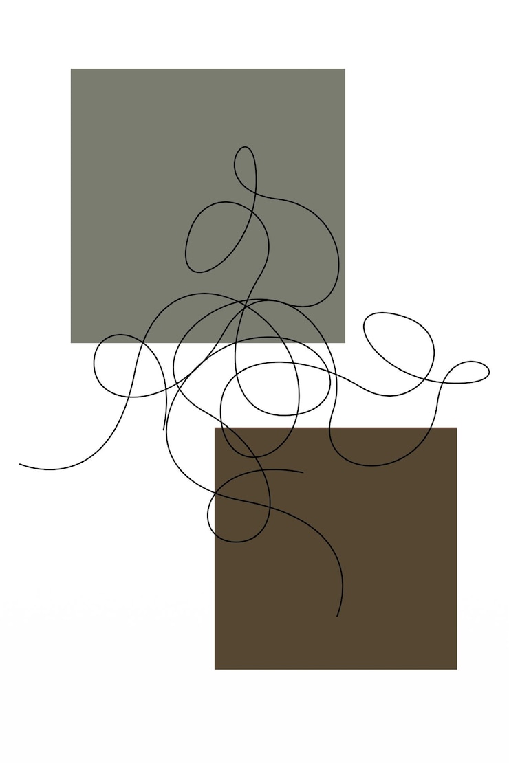 Vector póster imprimible de decoración de arte de pared moderna de mediados de siglo