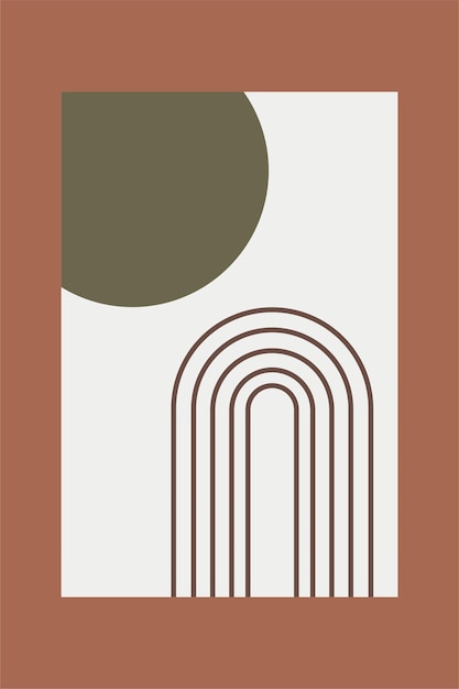Póster imprimible de decoración de arte de pared moderna de mediados de siglo