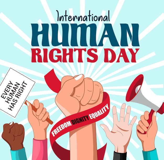 Poster internacional de derechos humanos clip art de la campaña del día internacional de los derechos humanos