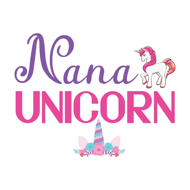 Un póster para un libro llamado nana unicornio.