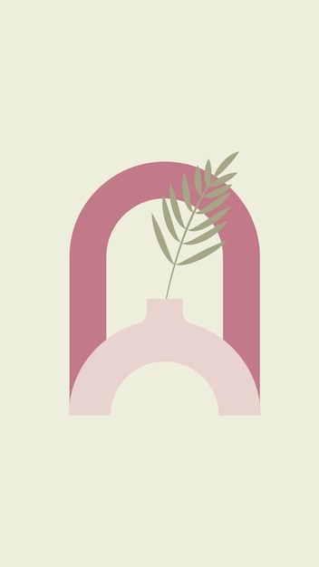 Póster minimalista con jarrón