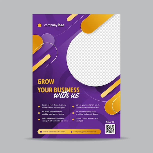 Un póster de negocios moderno con gradiente