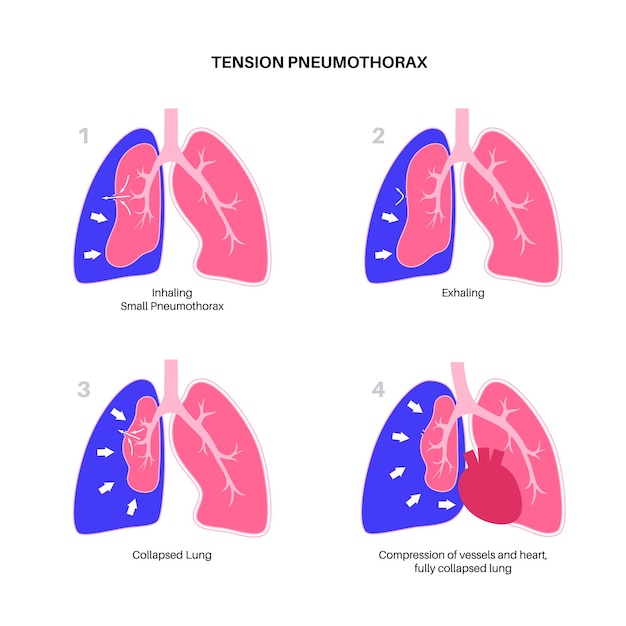 Póster de neumotórax a tensión