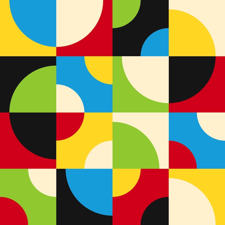 Póster de obra de arte minimalista de geometría con forma y figura simples.