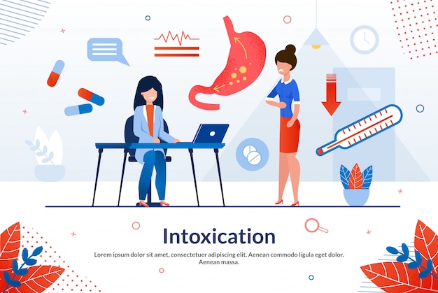 El póster publicitario está escrito sobre intoxicación plana.