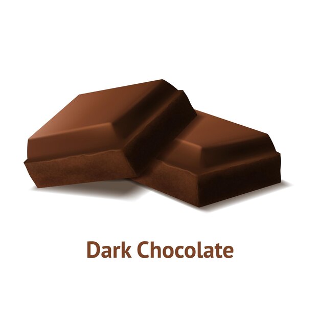 Un póster de tarjetas de chocolate detallado y realista en 3D