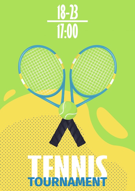 Vector póster del torneo de tenis.