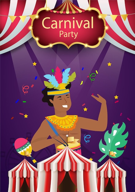 Vector póster vectorial del carnaval