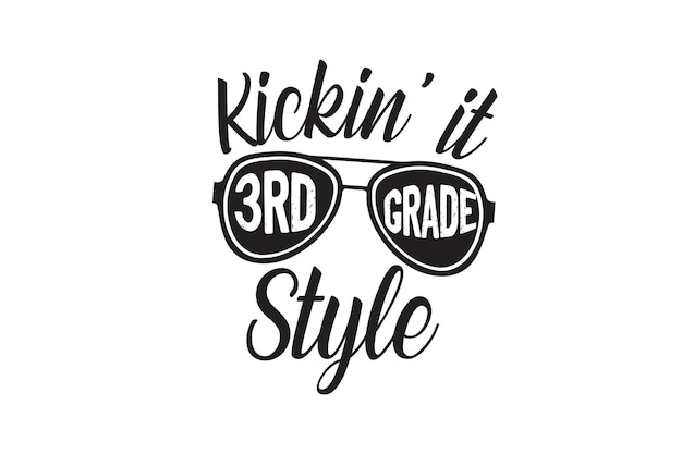 Un póster para un video musical llamado kickin it 3rd grade style.