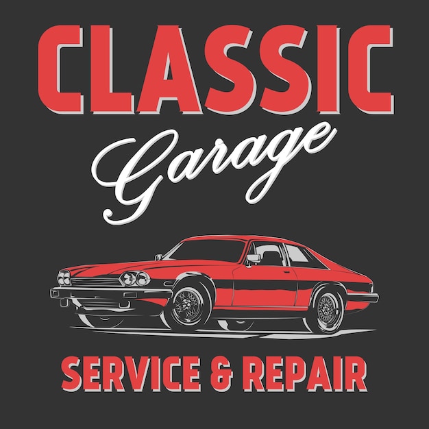 Pósteres vectoriales con coches retro Papel pintado con coches clásicos