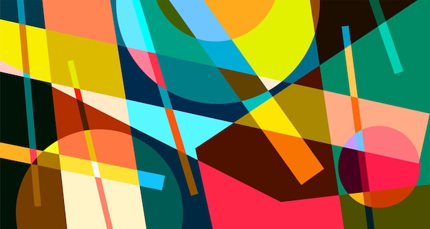 Pósters geométricos abstractos coloridos con vectores