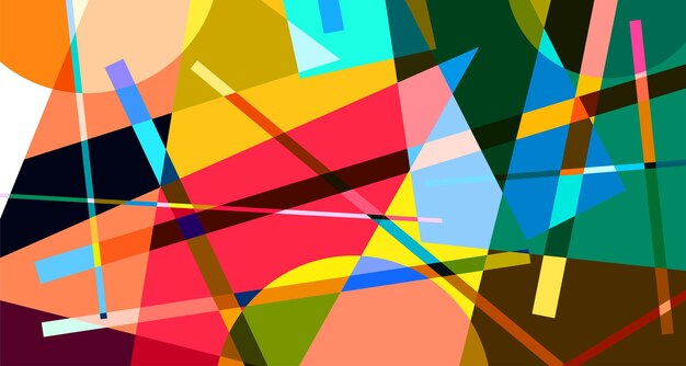 Pósters geométricos abstractos coloridos con vectores