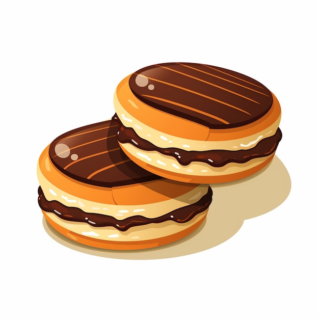 postre comida dulce ilustración japonesa bocadillo vectorial japonés panqueque panadería dorayaki isola