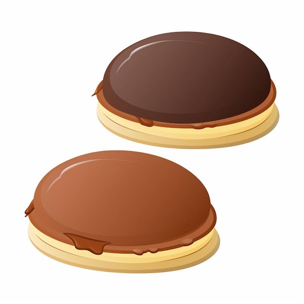 postre dulce comida ilustración japón japonés vector aislado panadería merienda dorayaki panc