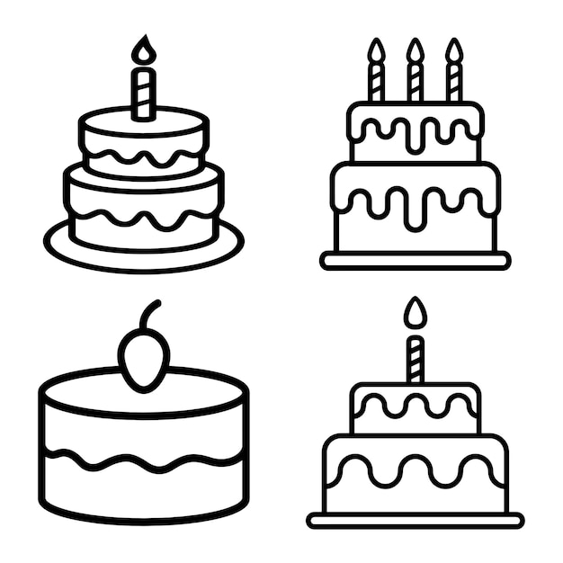 Postre dulce de cumpleaños con velas, fiesta y concepto de celebración