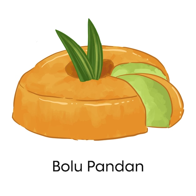 El postre tradicional indonesio Bolu Pandan