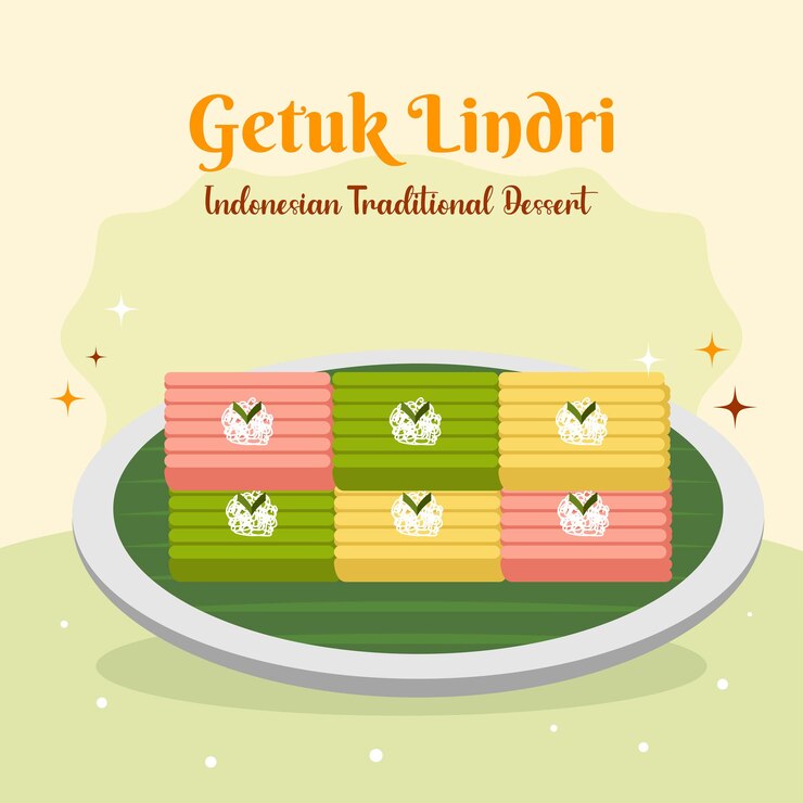 El postre tradicional indonesio Getuk Lindri
