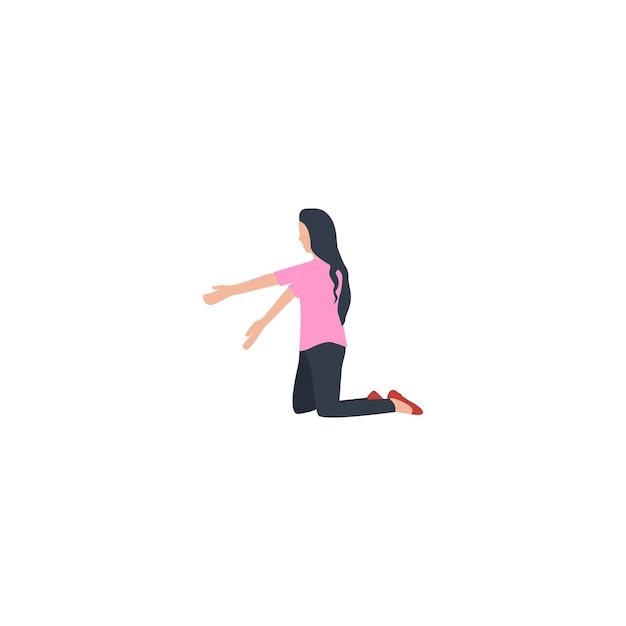 la postura de una persona deportiva en un traje rosa de fitness
