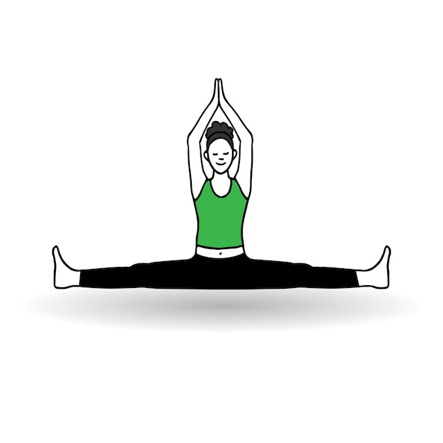 La postura de yoga de samakonasana