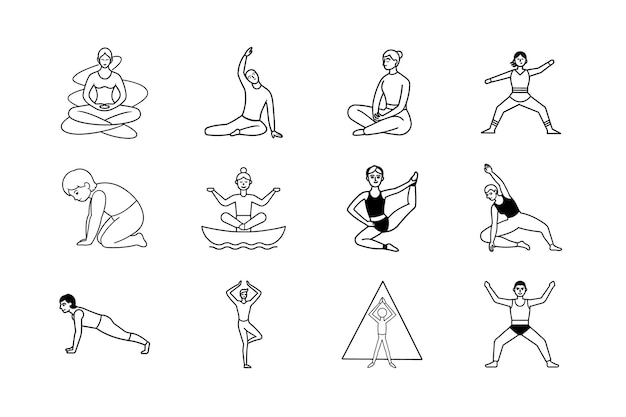 Las posturas de yoga y acondicionamiento físico