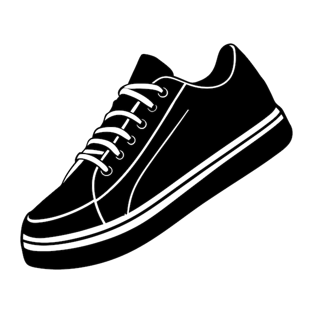 Potencia en cada paso: silueta llamativa de una zapatilla deportiva en movimiento
