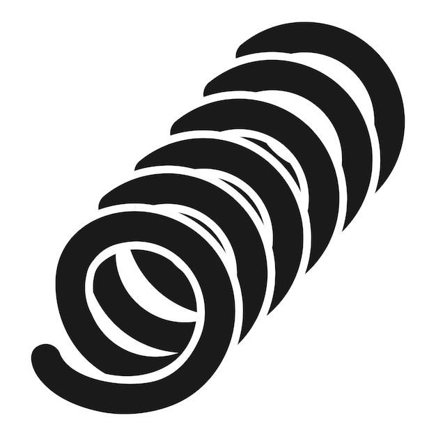 Potente icono de resorte Ilustración simple de poderoso icono de vector de resorte para diseño web aislado sobre fondo blanco