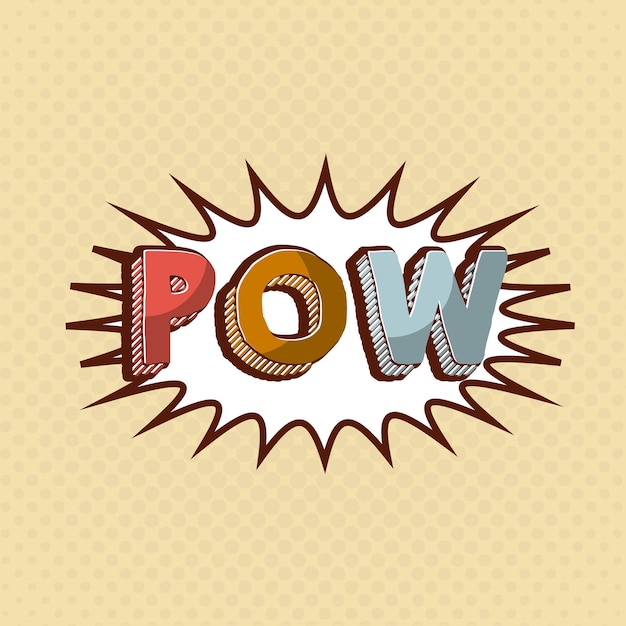 Pow comic pop art style