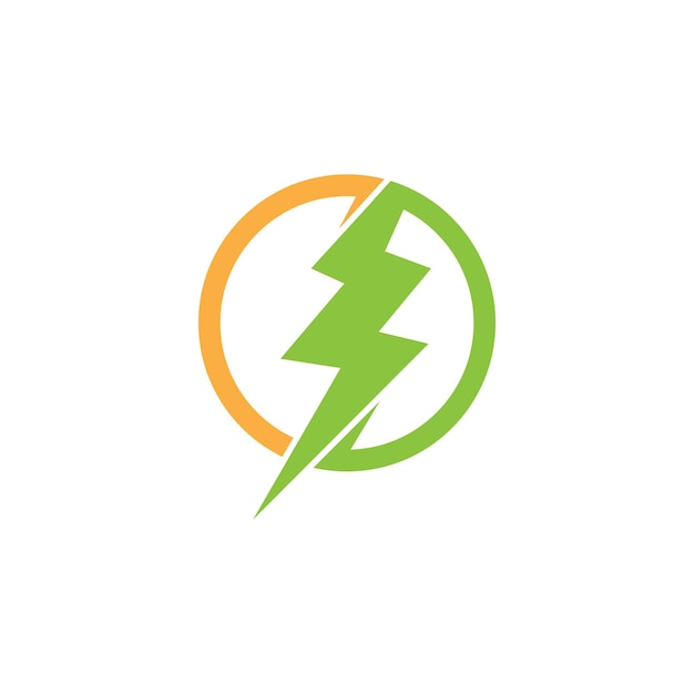 Power lightning logo vector ilustración negocio elemento y símbolo diseño