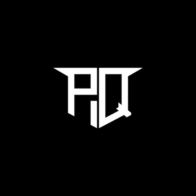 PQ Logotipo de construcción moderna con diseño simétrico