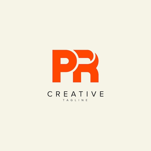 PR Alfabeto RP Letra Estilo de monograma moderno Diseño del logotipo plantilla vectorial inicial