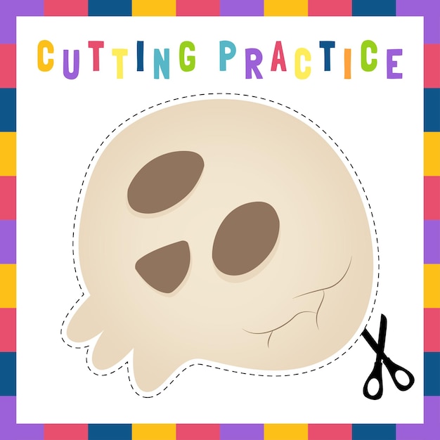 Práctica de corte tema halloween para niños