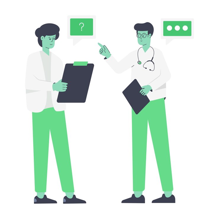 Vector una práctica ilustración plana de consulta