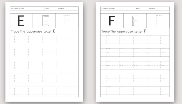 Práctica de rastreo del alfabeto y rastreo de letras para niños