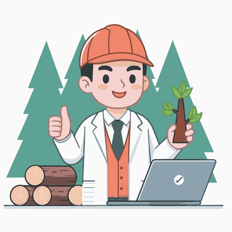 Vector prácticas forestales sostenibles