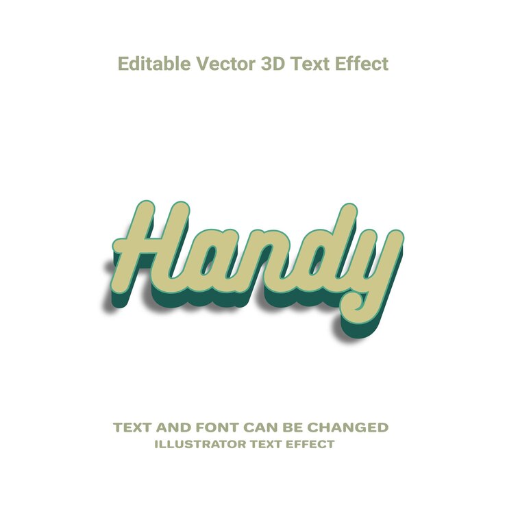 Práctico efecto de texto vectorial editable en 3D
