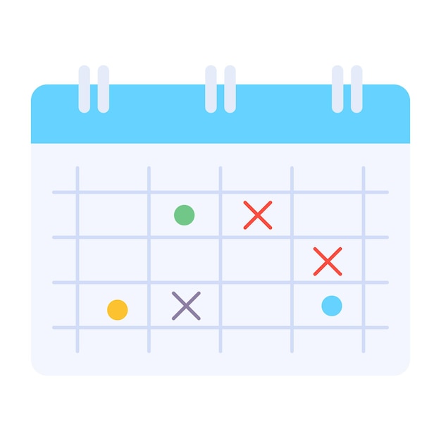 Un práctico icono plano de calendario
