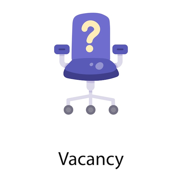 Un práctico icono plano de vacante