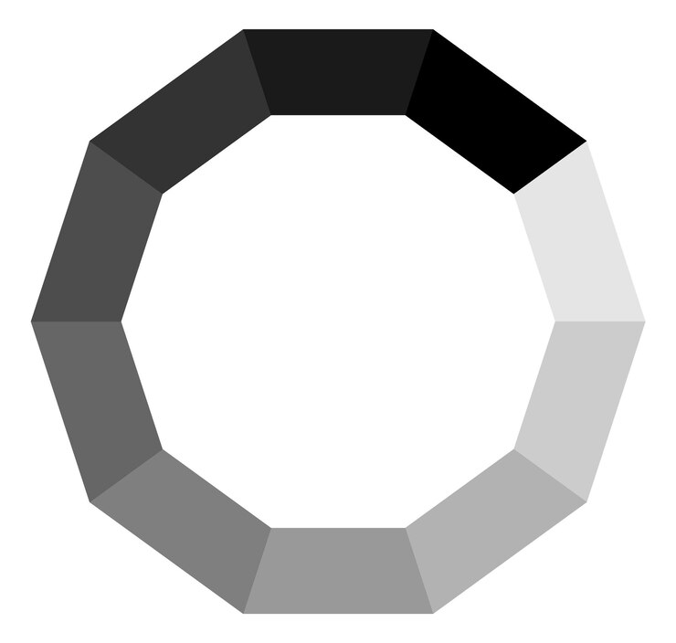 Vector precargador de círculos indicador de progreso de carga de círculos monocromáticos