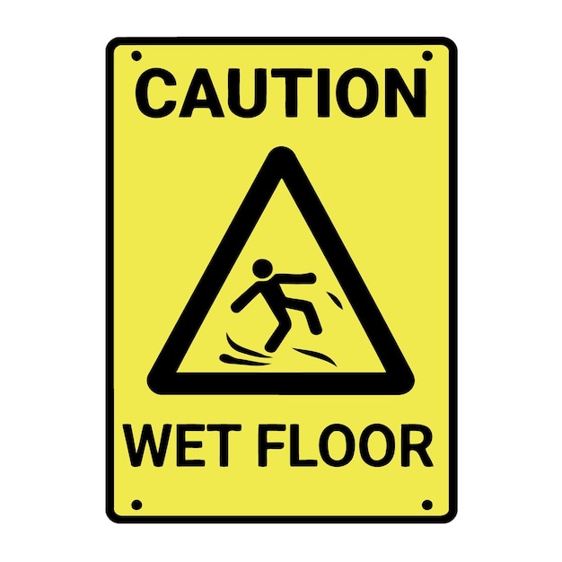 Precaución Señal de advertencia de piso mojado