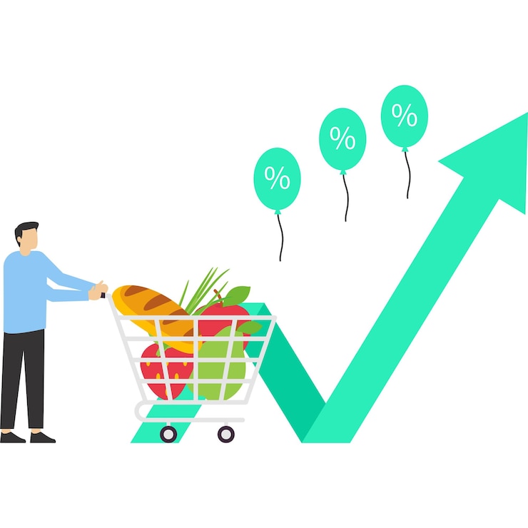 Vector precio de los alimentos