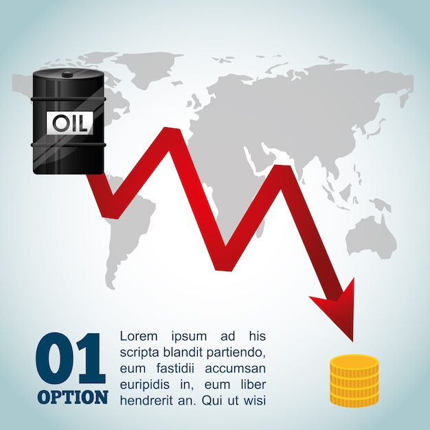 Vector precios del aceite