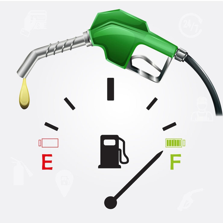 Vector precios del petróleo gas de reabastecimiento gasolineras industria del petróleo comercio de tanques de combustible economía mundial
